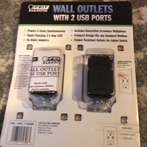 Feit Electric Wall Outlets with USB Ports (2 pack) - Picture 2 of 5